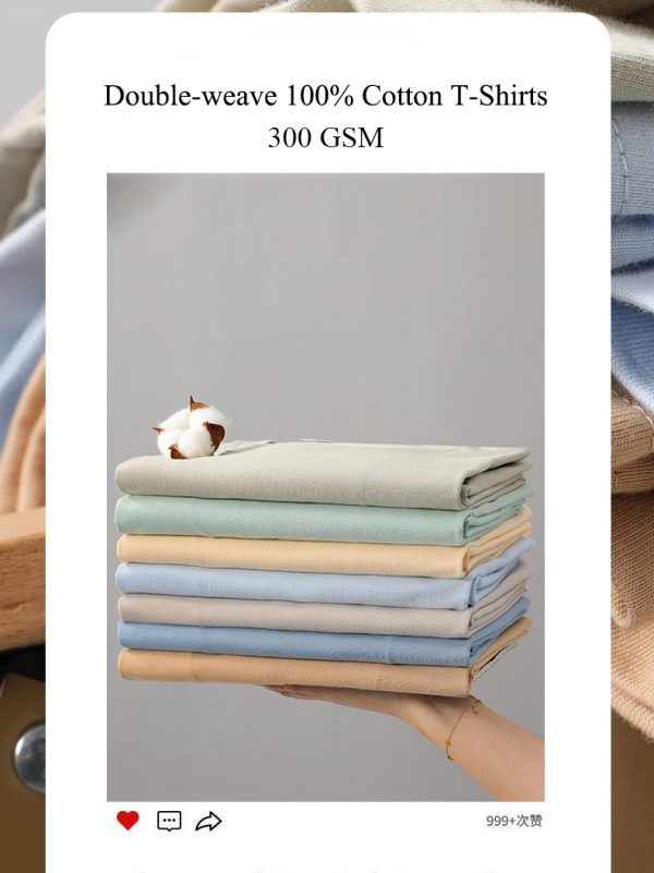 Double-weave 100% Cotton T-Shirts [ 300gsm ] [ unsex ] [ oversized ]