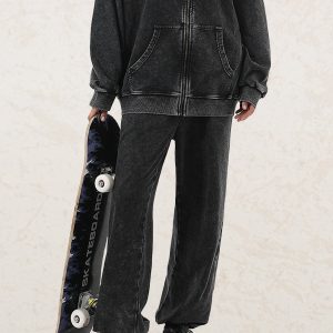 350 GSM 100% Cotton Vintage Washed Sweatpants (Unisex)