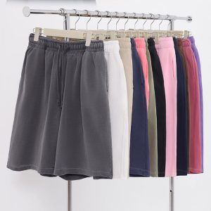 320GSM 100% Cotton Heavy weight Vintage shorts -washed distressed
